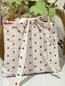 Heart Print Quilted Pouch🎀💖