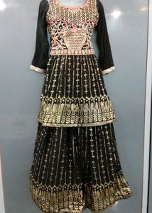 New Beautiful Lehnga Frock Set With Dupatta