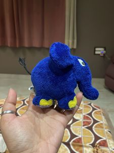 Cute Blue Elephant Keychain