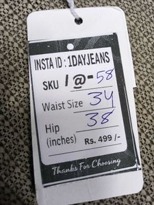 I@58 Size-34 Straight Jeans