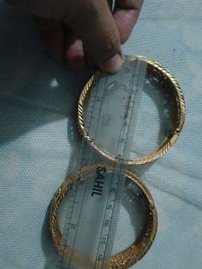 Golden Imitation Bangle Set (1pair)