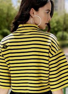 Striped Yellow &amp; Black Polo Shirt