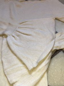 Cream Long Sleeve Top little bit damage in corner