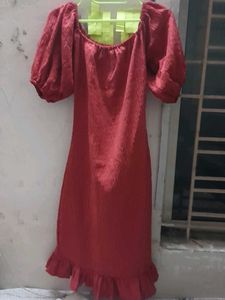 Chic Red Midi Dress