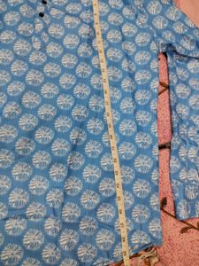 Blue Printed Kurta XxL (V)