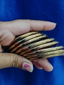 Ayodhya Special Golden Red Bangles