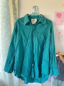 ON SALE :- Green Button-Down Shirt