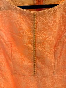 Elegant Peach Ethnic Gown