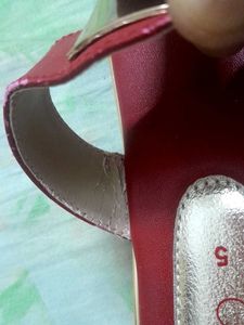 Red Flats Open Toe