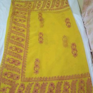 Lakhnavi Chikenkari Saree