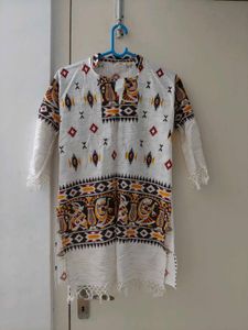 White Cotton Kurti Never Worn