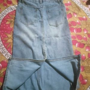 Denim Maxi Skirt