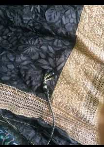 Black And Gold Embroidery Kurta