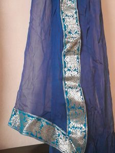 Dark Blue Chiffon Dupatta