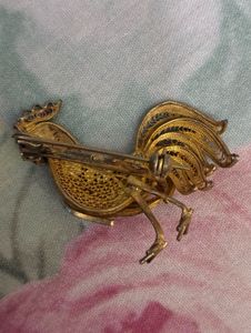 Vintage Rooster Brooch
