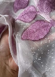 Set Of 2 Long Elegant Floral Embroidered Curtai