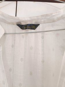 Pure Cotton White Full Flared Bohemian Shrug