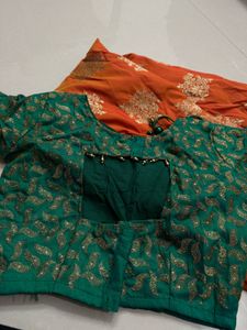 Beautiful Lehanga Pairing With Green Blouse