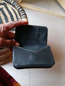 Black Leather Card Holder