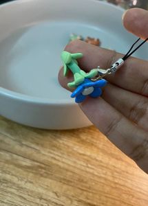 Blue flower handmade charm