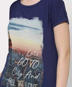 Navy Graphic Print Tee
