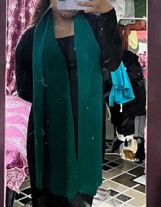 Women Knitted Green Muffler