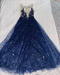 Navy Blue Banquet Evening Dress