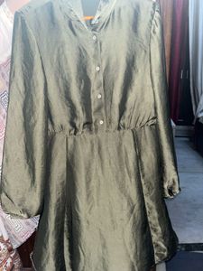 Olive Green Mini Dress