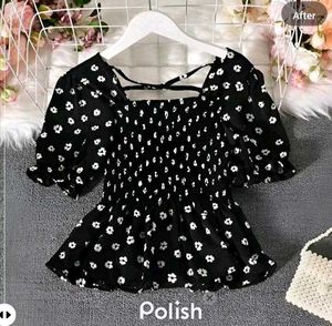 New With Tag Cute Flower Crop Top