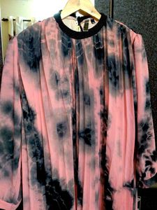 Tie-Dye Long Sleeve Dress