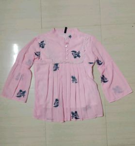 Tops & Tunics | . Party Wear Pink top. with a embr