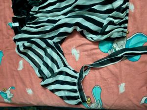 Striped Korean Blouson Top