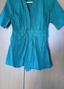 Green V-Neck Top - L/XL Size