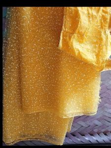 Kajukatli- yellow Saree