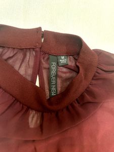 Burgundy Long Sleeve Bodysuit