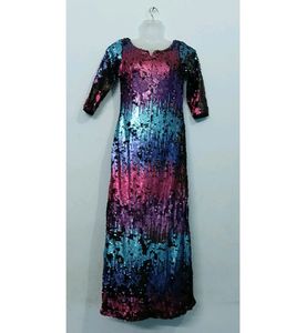 Rainbow Dress Party Wear