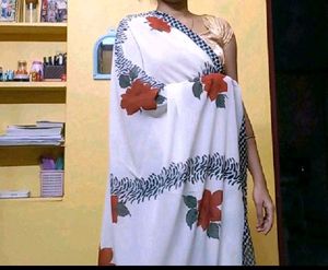 Floral Print Saree