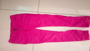 Hot pink jeans