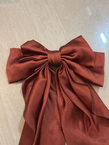Satin long tails hair bow