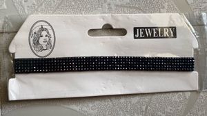 Glamorous Black Crystal Stone Choker