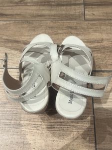 Marc Loire Strappy Wedges With Buckle Closure