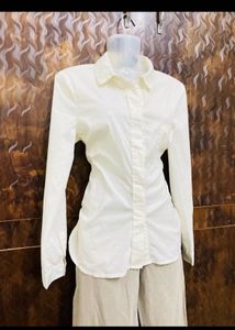 Y2k Vintage  Fitted Off White Shirt
