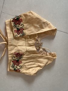 Half Sleeve Golden Blouse With Jumer