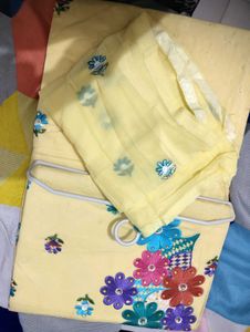 Yellow Suit With Dupatta