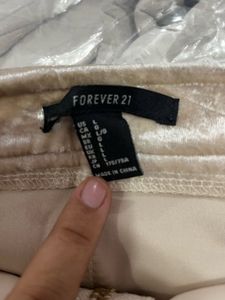 Forever 21 Crushed Velvet Mini Skirt