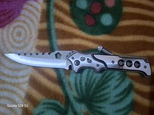 Button Knife For Camping With Mini Light