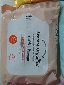 Sceptre Organics Wet Wipes 5 packs Brand New