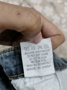 Grey Wide Leg Jeans