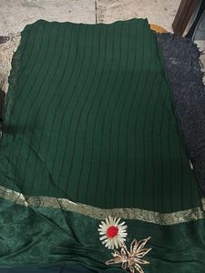 Pure Georgette Saree With Blouse