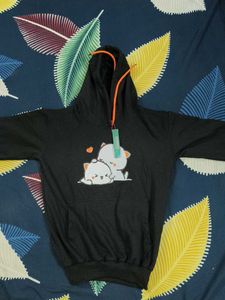 Cute Cat Print Hoodie